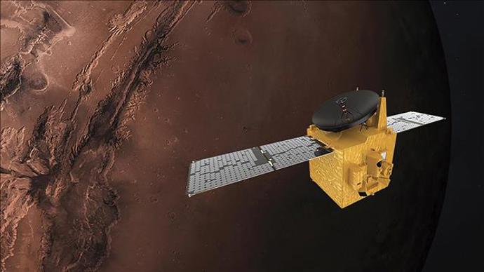 אילוסטרציה - דיווח באמירויות: גשושית "התקווה" נכנסה למסלול הלוויני של מאדים. 09.02.21